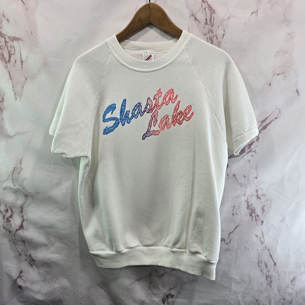 Vintage Sweatshirt Womens XL Mt Shasta Lake California 80s 90s Crew Pullover